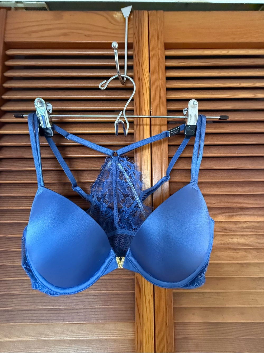 Victoria’s Secret Lace-Back Blue Push-Up Bra for Women